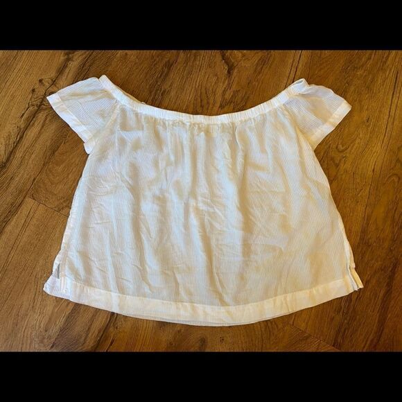 Cloth & Stone Anthropologie white off the shoulder lightweight top - Picture 1 of 2